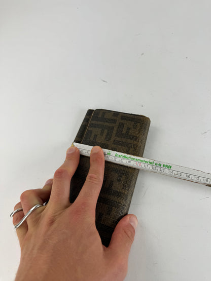 Vintage Fendi FF leather Monogram wallet brown