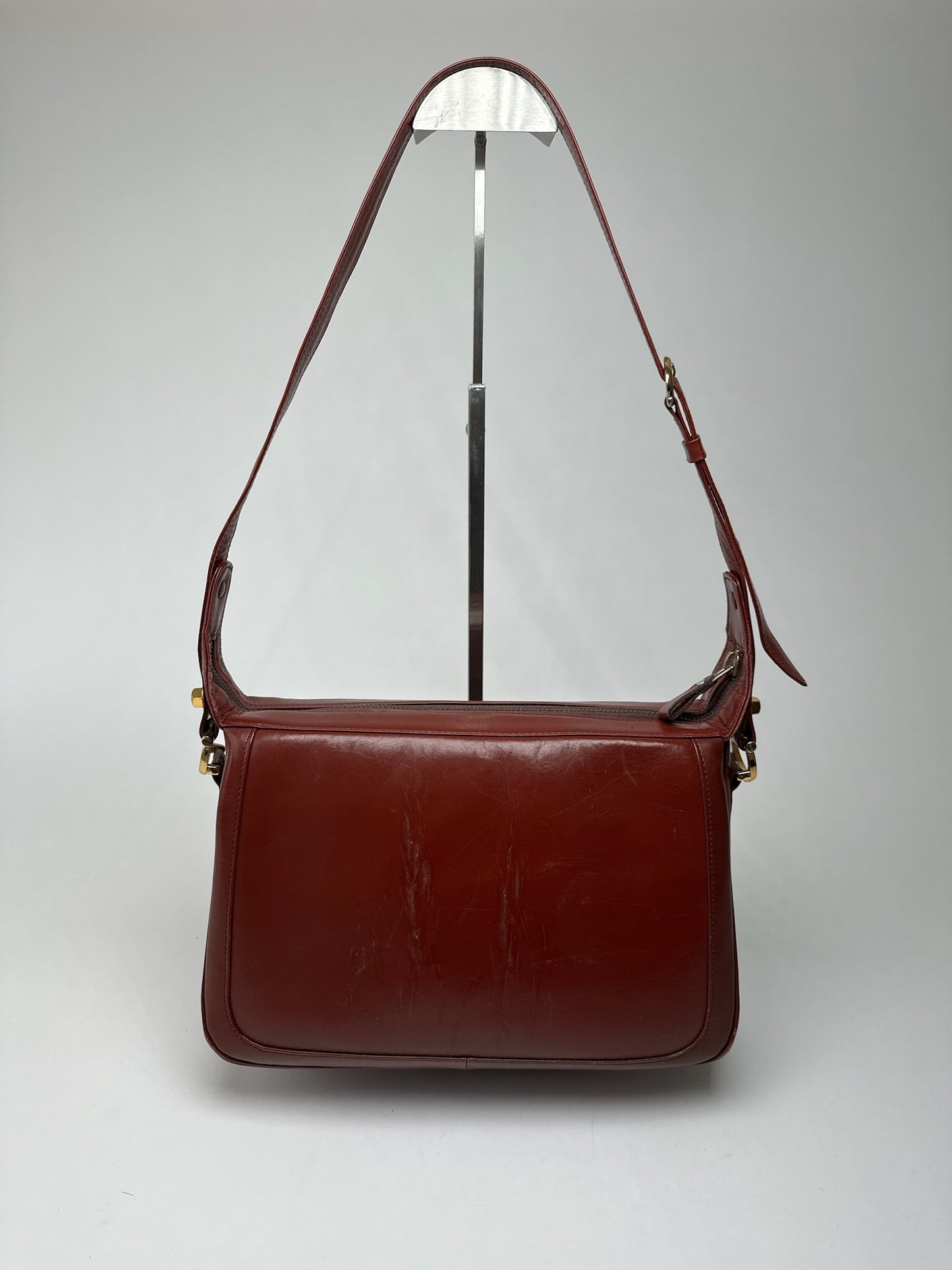 Vintage Cartier Leather Shoulder bag burgundy