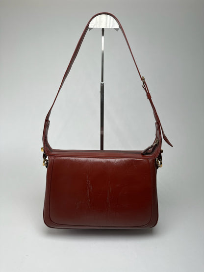 Vintage Cartier Leather Shoulder bag burgundy