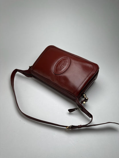 Vintage Cartier Leather Shoulder bag burgundy