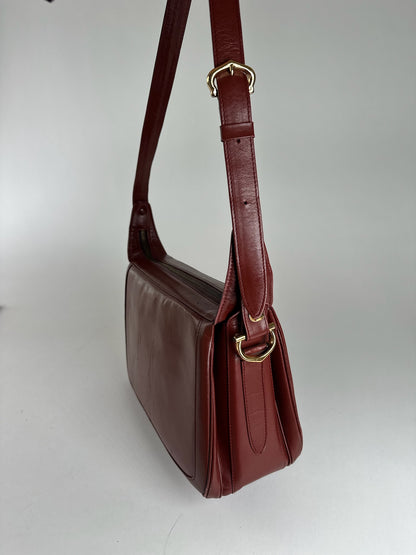 Vintage Cartier Leather Shoulder bag burgundy