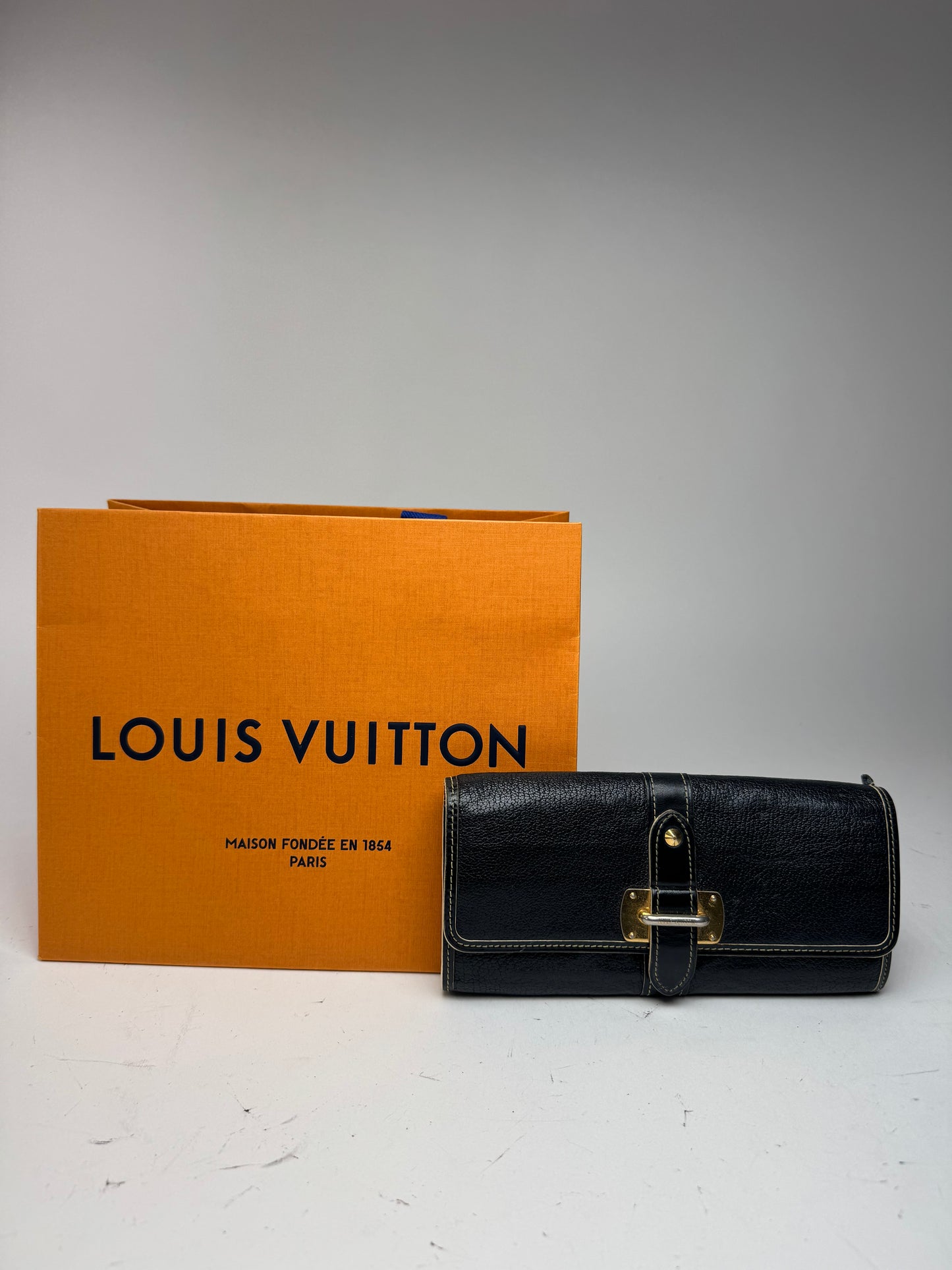 Vintage Louis Vuitton Leather wallet Black