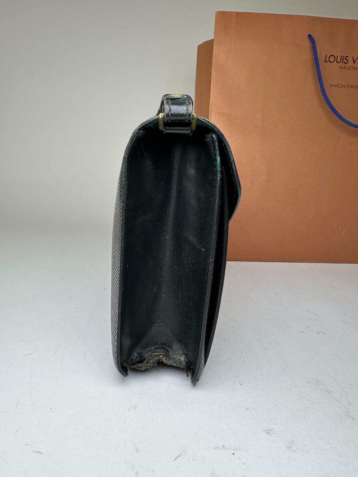 Vintage Louis Vuitton Clutch Epi Leather Black