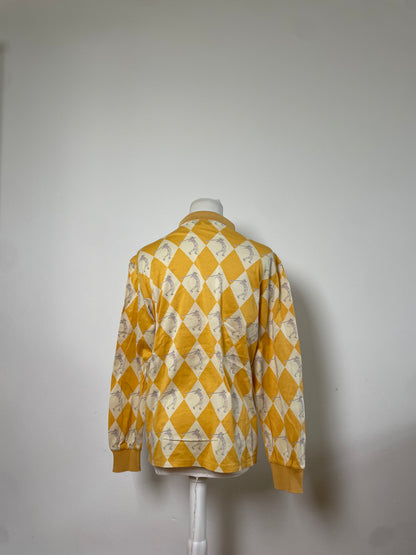 Vintage Dior Cotton Polo Shirt Yellow Cream L