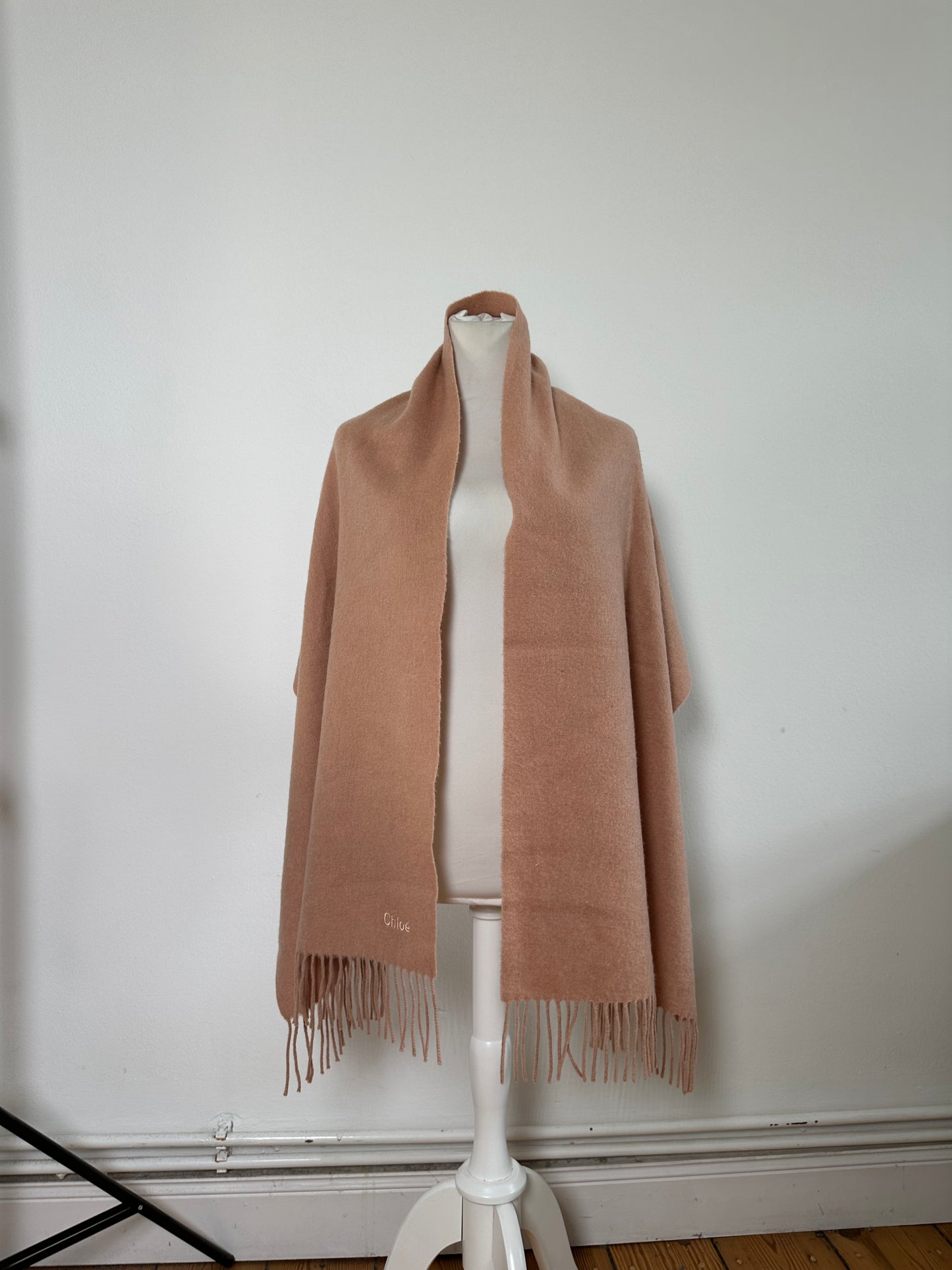 Vintage Chloe Wool Blend Scarf Dusty Rose