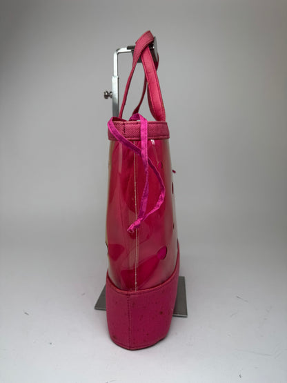 Sac 2 en 1 vintage Courrèges en toile PVC transparente Rose