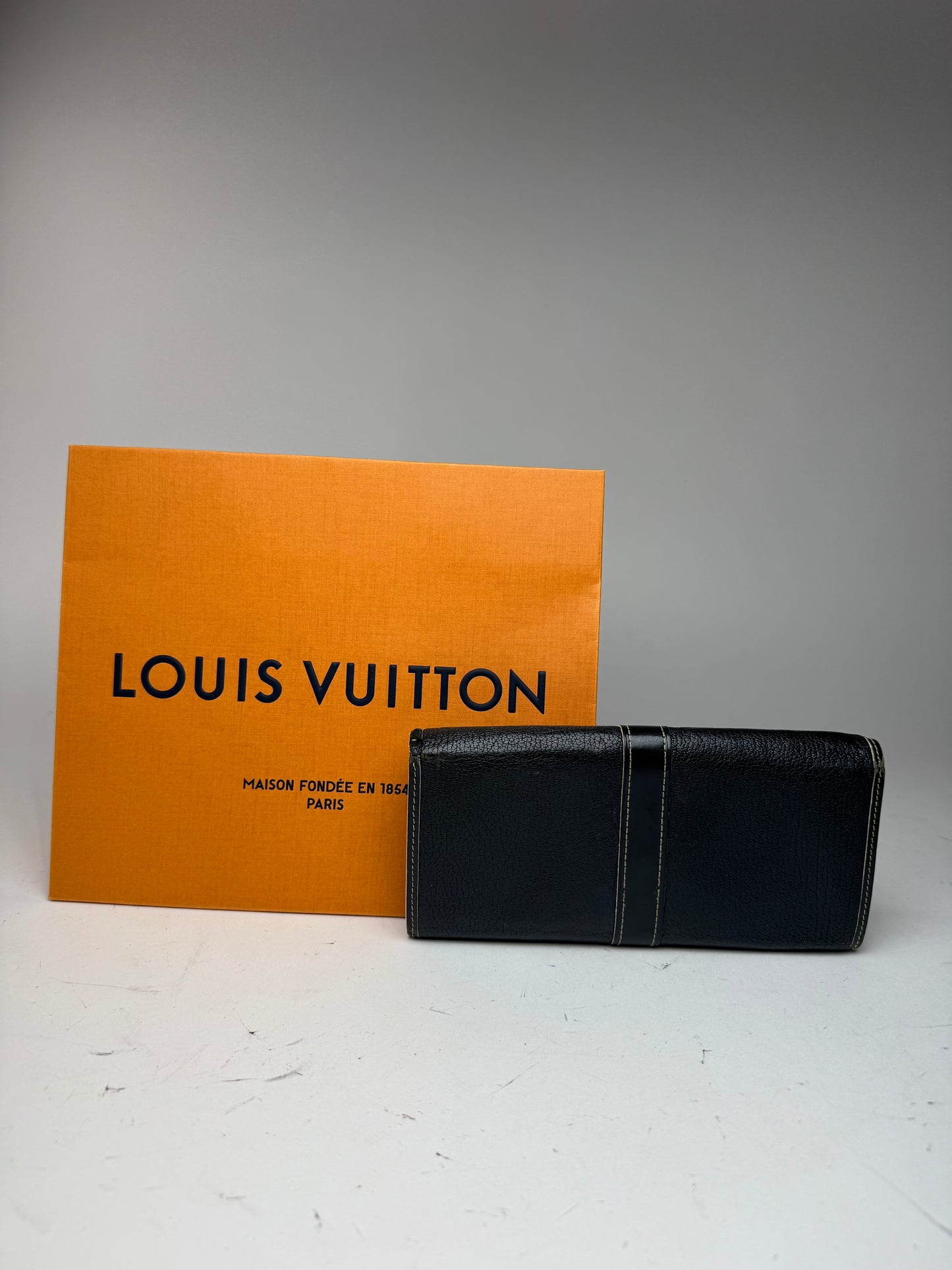 Vintage Louis Vuitton Leather wallet Black