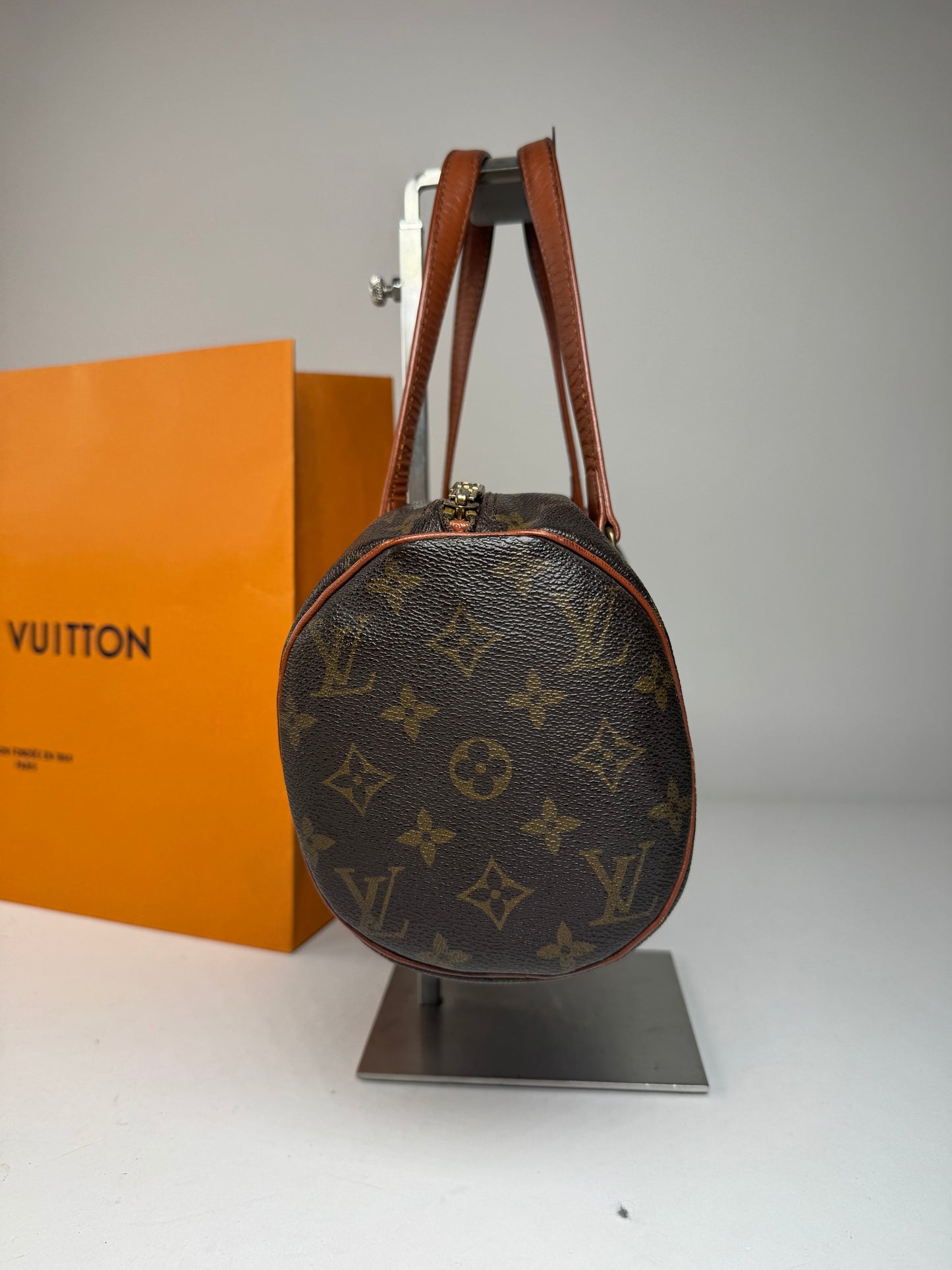 Vintage Louis Vuitton Monogram Leather Handbag Brown
