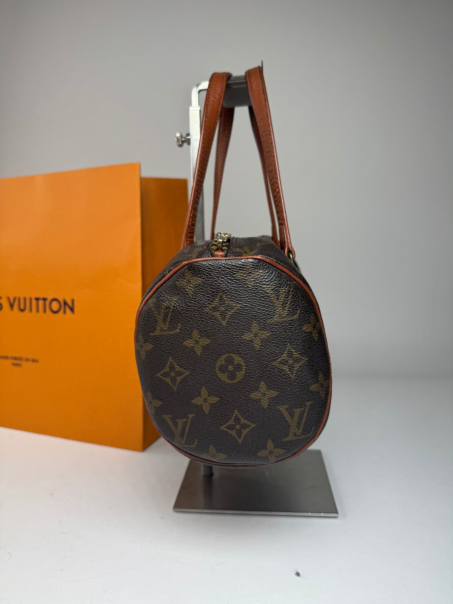 Vintage Louis Vuitton Monogram Leather Handbag Brown