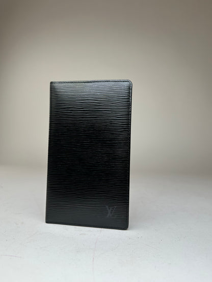 Vintage Louis Vuitton Long Wallet Epi Leather Black