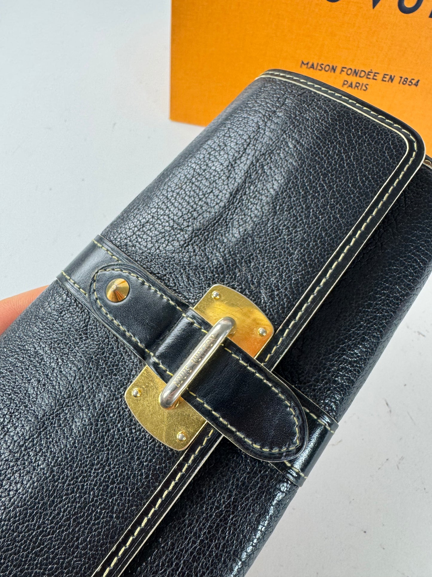 Vintage Louis Vuitton Leather wallet Black