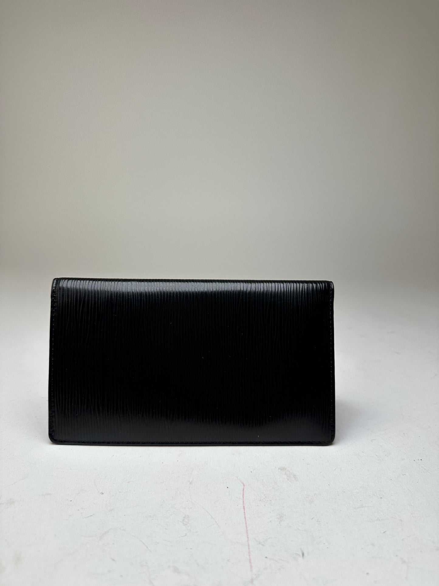 Vintage Louis Vuitton Long Wallet Epi Leather Black