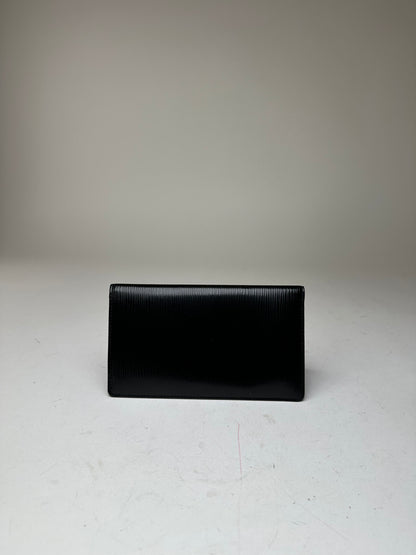 Vintage Louis Vuitton Long Wallet Epi Leather Black
