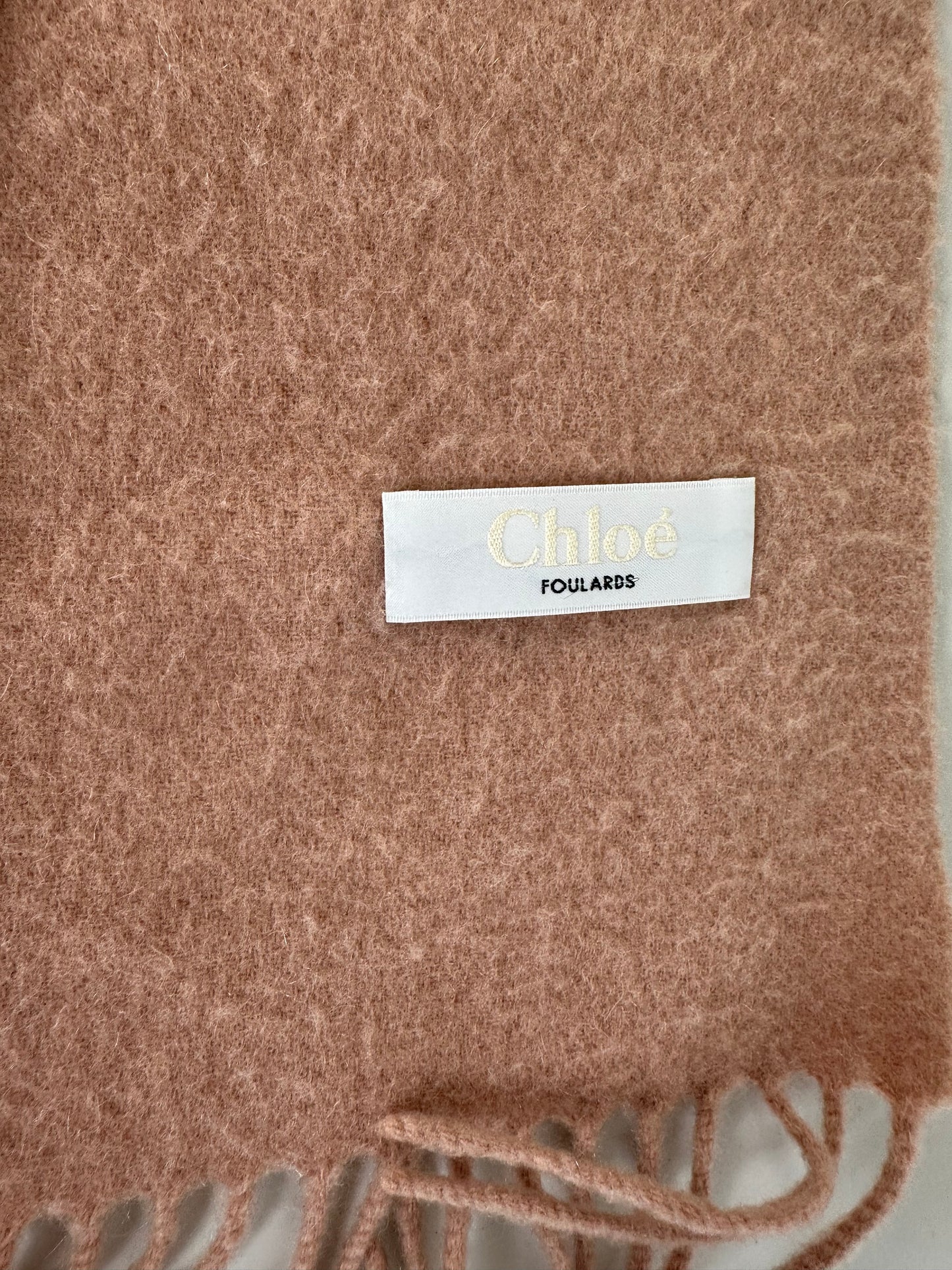 Vintage Chloe Wool Blend Scarf Dusty Rose