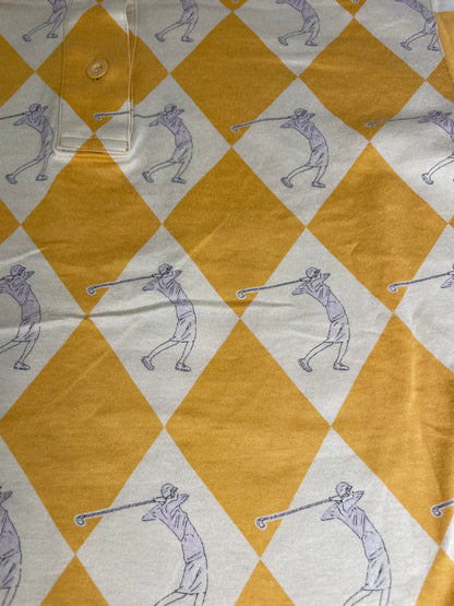Vintage Dior Cotton Polo Shirt Yellow Cream L