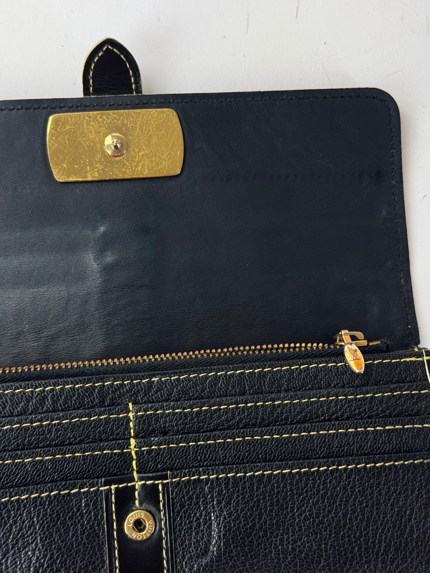 Vintage Louis Vuitton Leather wallet Black