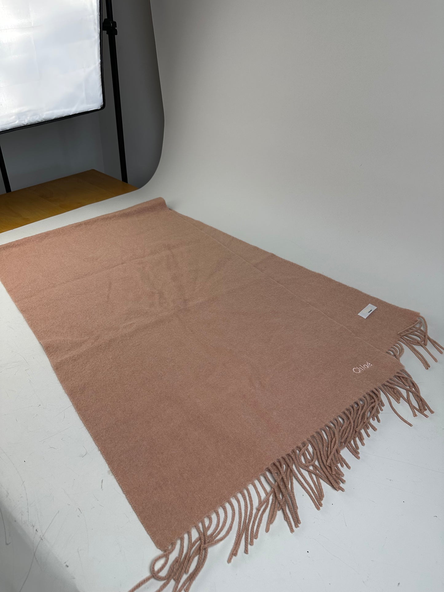 Vintage Chloe Wool Blend Scarf Dusty Rose
