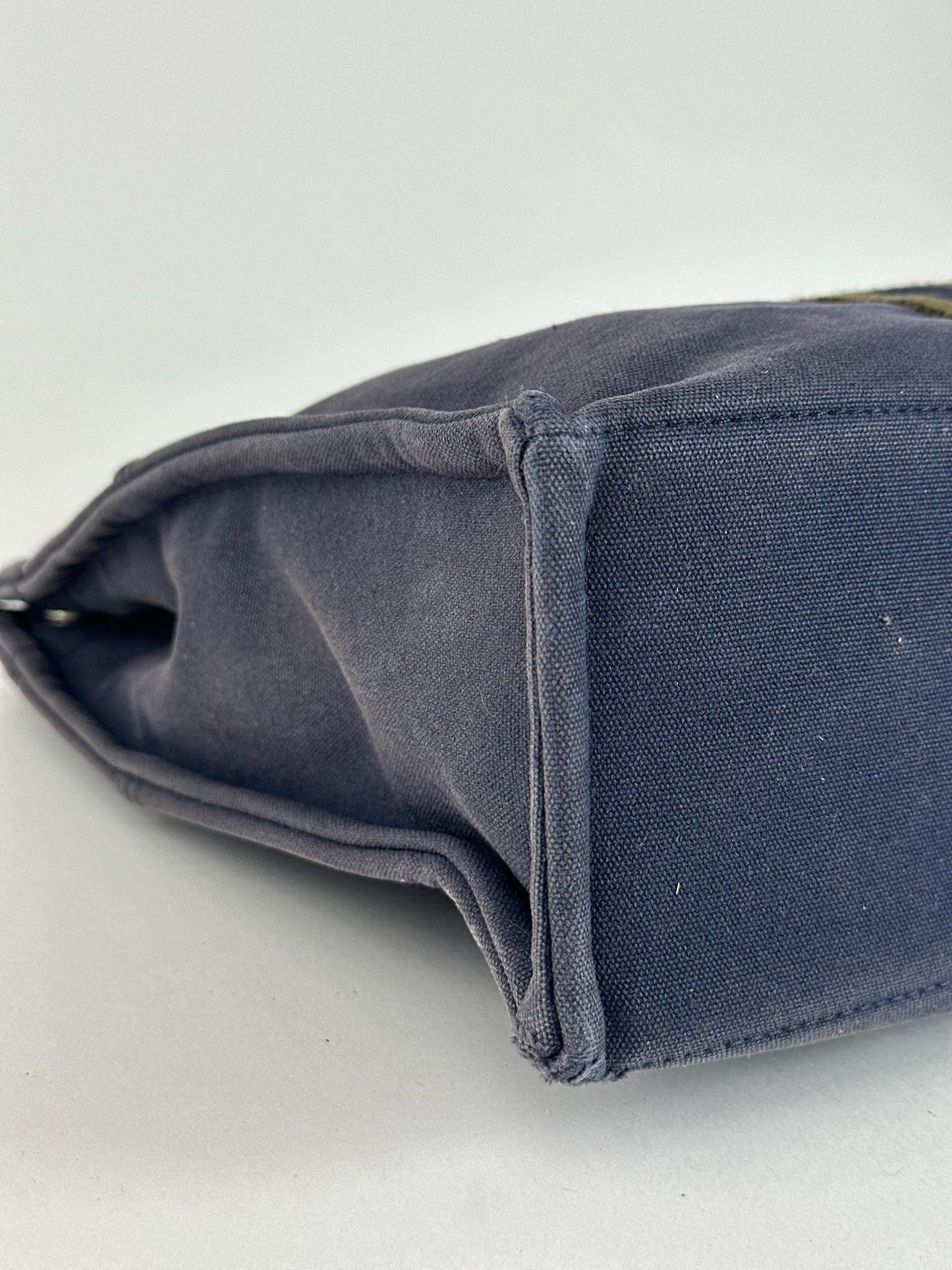 Vintage Hermes Canvas Shopper Navy