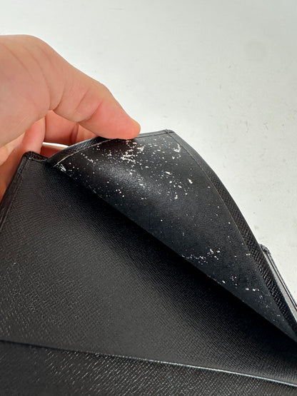 Vintage Louis Vuitton Long Wallet Epi Leather Black
