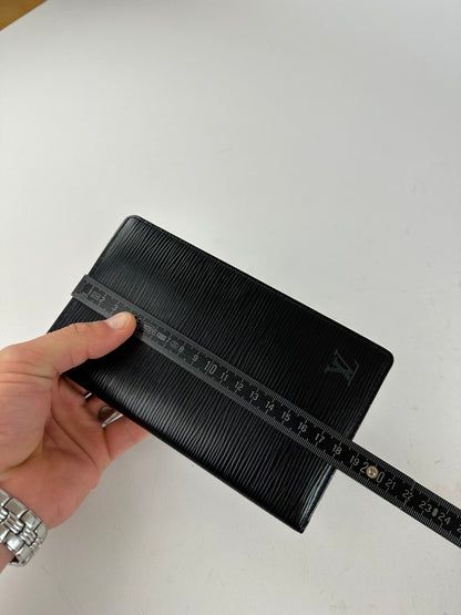 Vintage Louis Vuitton Long Wallet Epi Leather Black