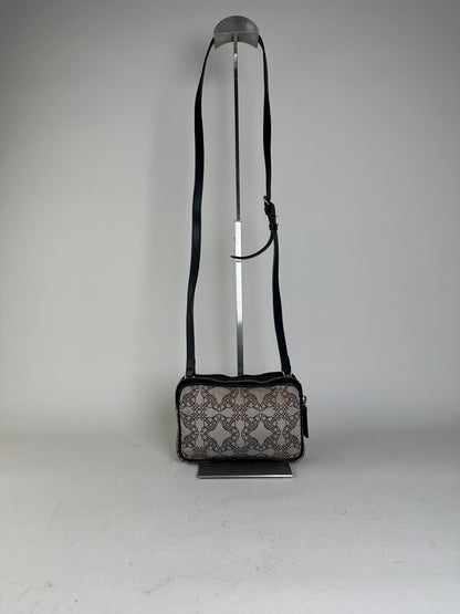Vintage Vivienne Westwood Coated Canvas Crossbody Bag Beige Brown