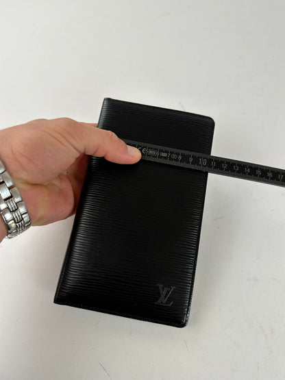 Vintage Louis Vuitton Long Wallet Epi Leather Black