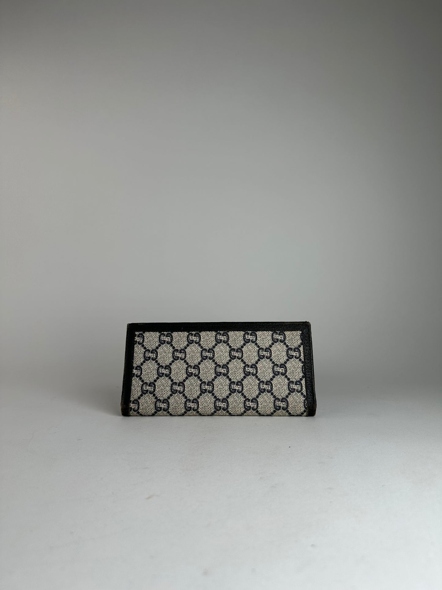 Vintage Gucci Ophidia Monogram Leather ID Holder Card Holder Grey Brown