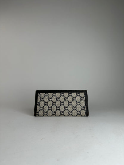 Vintage Gucci Ophidia Monogram Leather ID Holder Card Holder Grey Brown