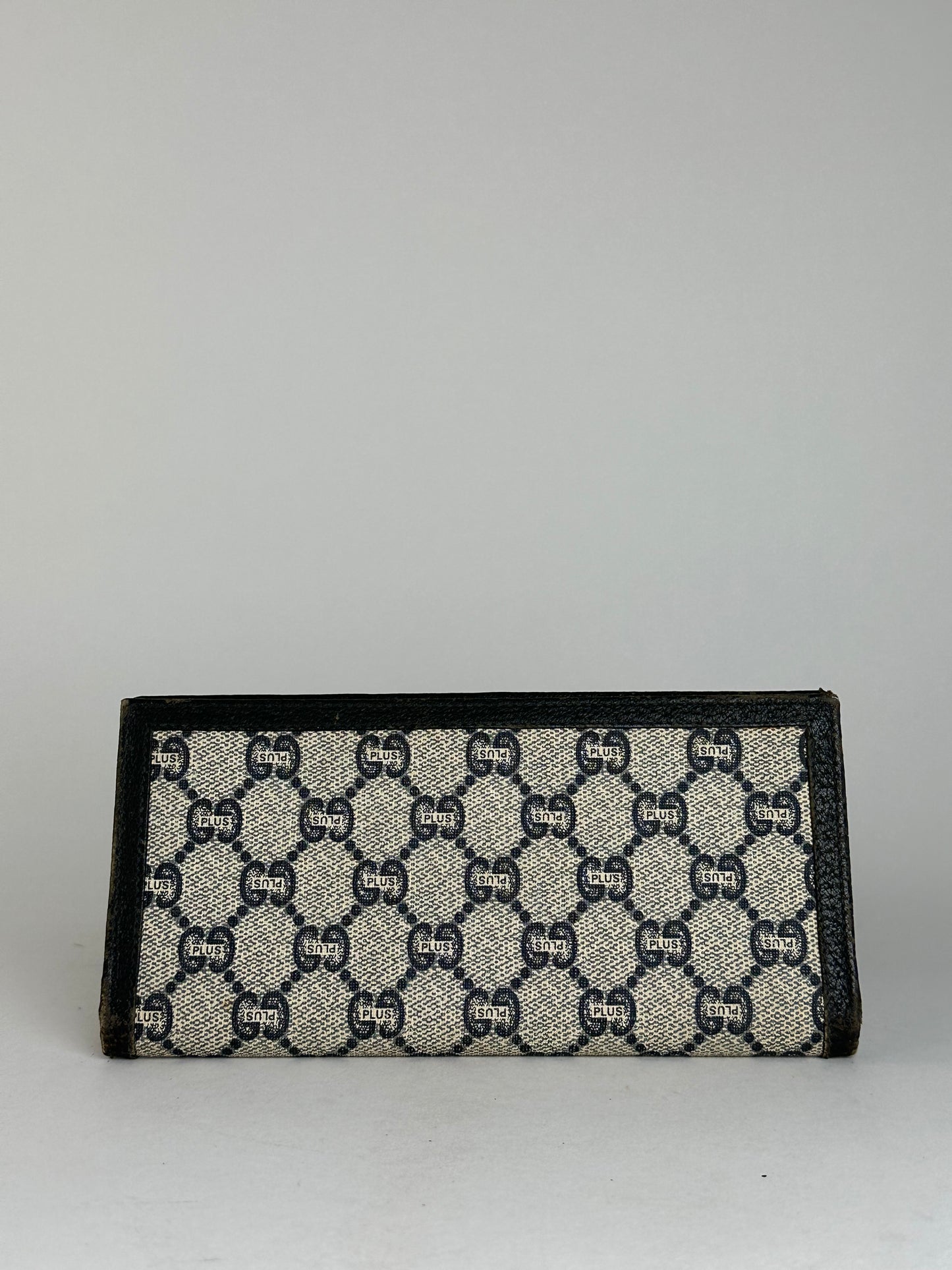 Vintage Gucci Ophidia Monogram Leather ID Holder Card Holder Grey Brown