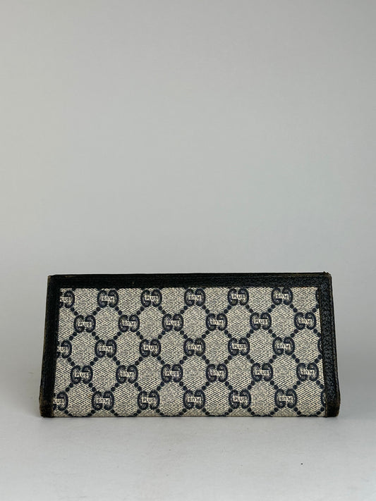 Vintage Gucci Ophidia Monogram Leather ID Holder Card Holder Grey Brown
