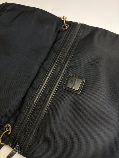 Vintage Issey Miyake Nylon Flap Crossbody Bag Late 1990s Black
