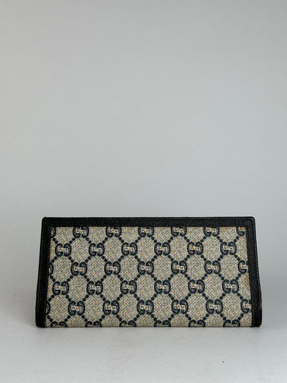 Vintage Gucci Ophidia Monogram Leather ID Holder Card Holder Grey Brown