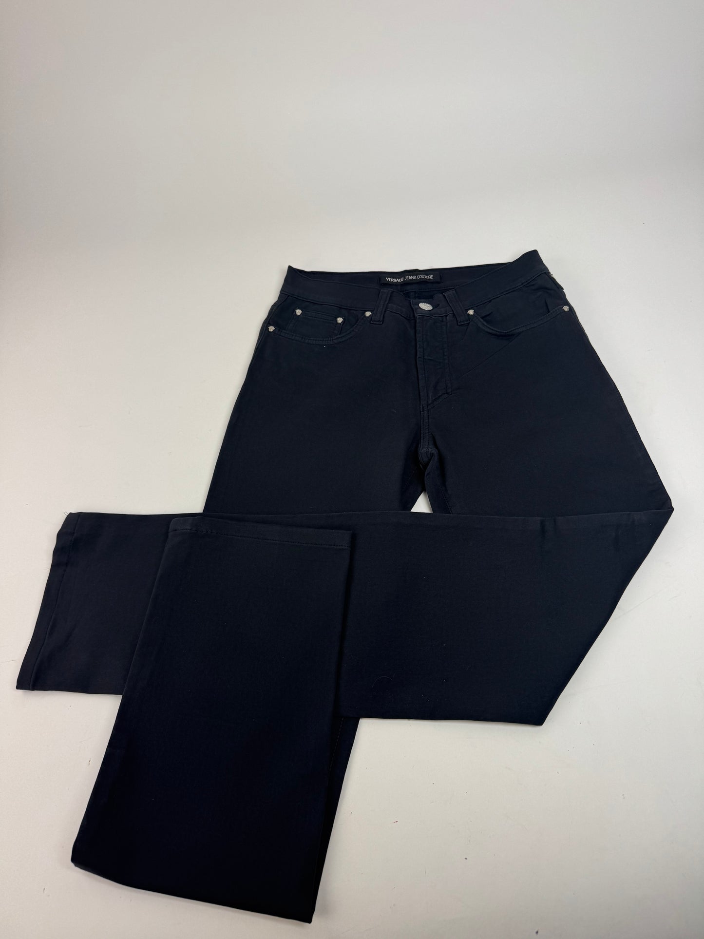 Vintage Versace Cotton Pants Black M