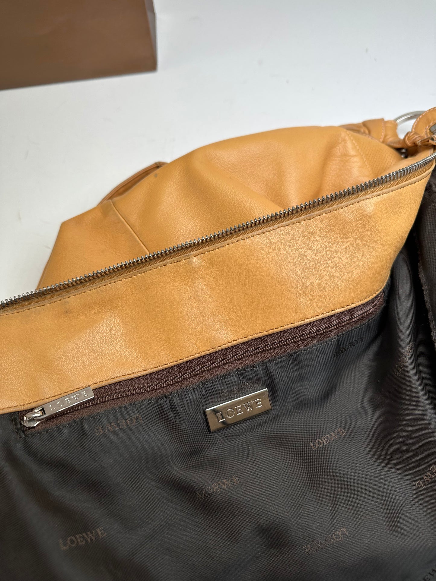 Vintage LOEWE Hobo Bag Leather Camel