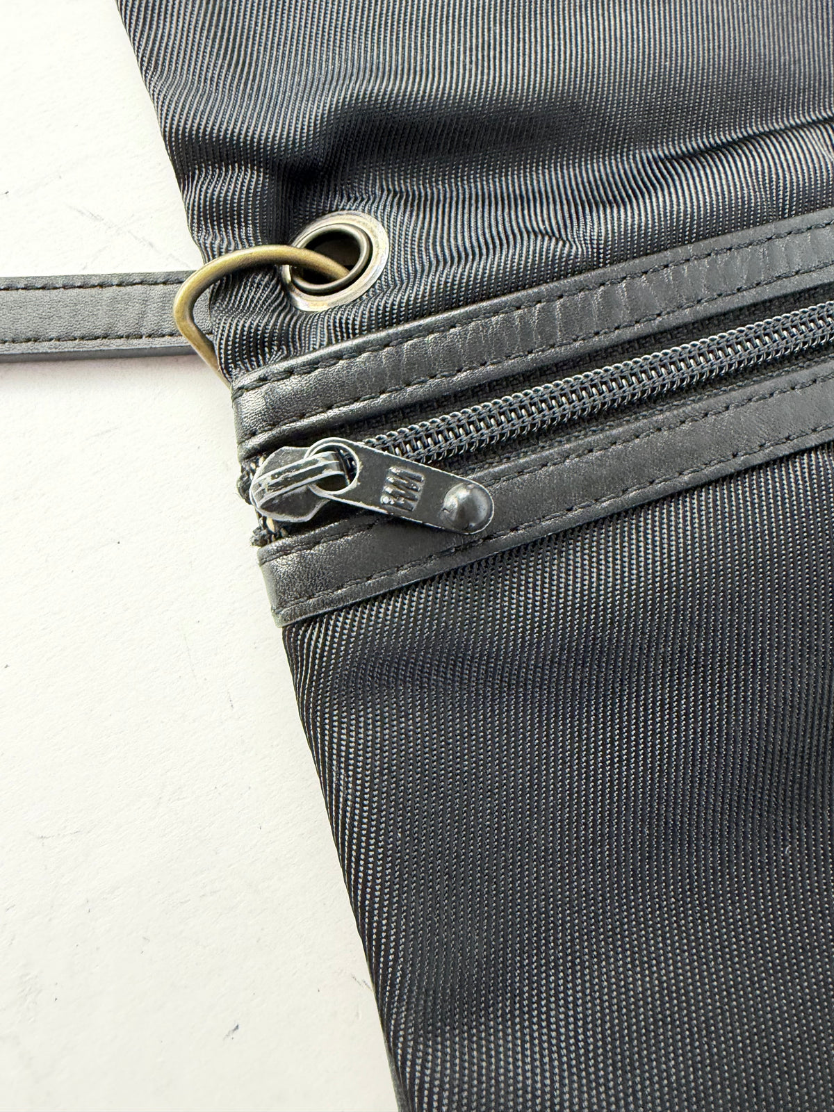 Vintage Issey Miyake Nylon Flap Crossbody Bag Late 1990s Black