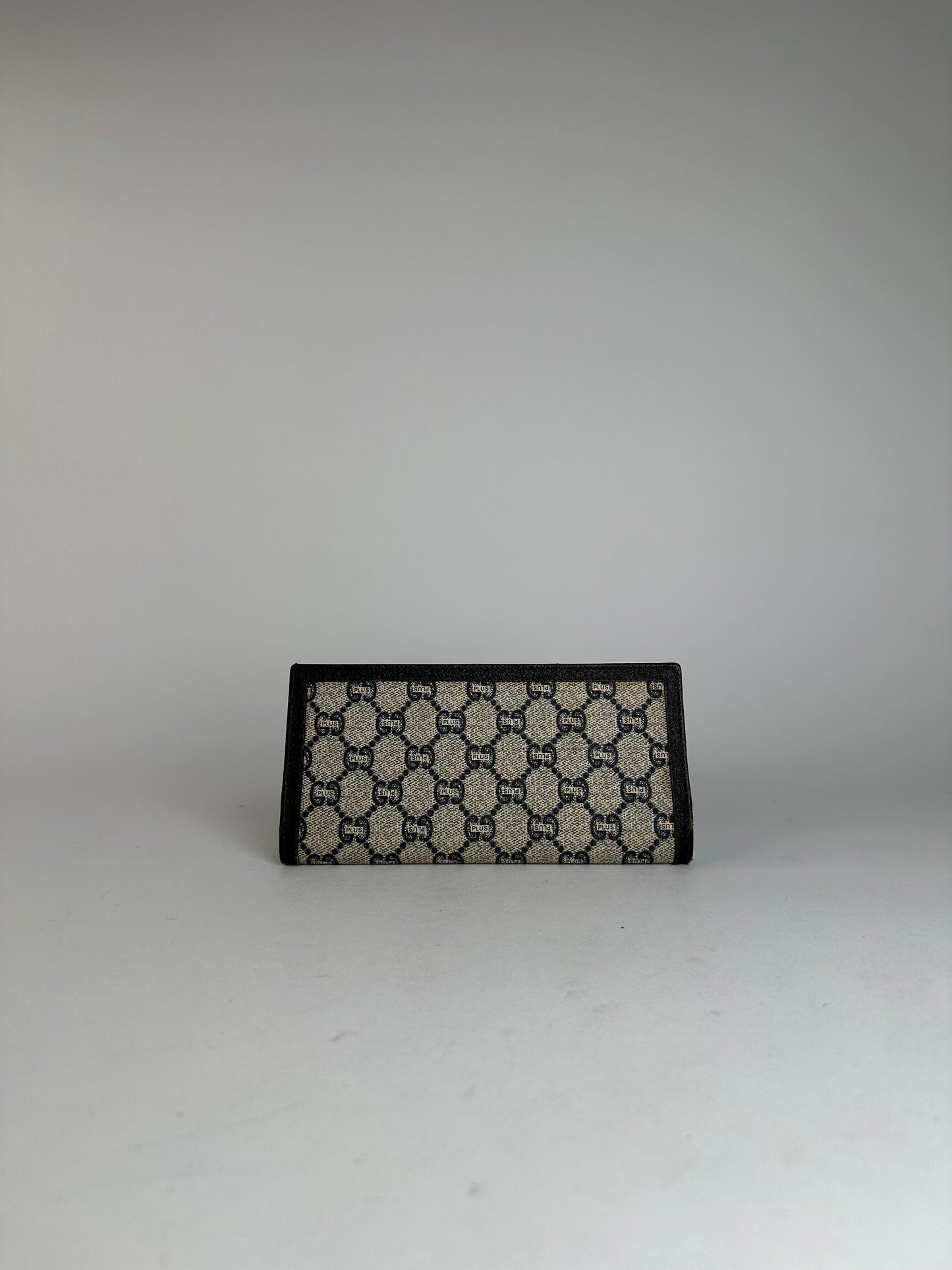 Vintage Gucci Ophidia Monogram Leather ID Holder Card Holder Grey Brown