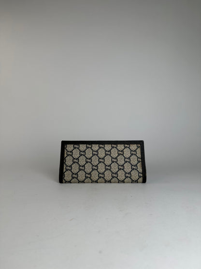 Vintage Gucci Ophidia Monogram Leather ID Holder Card Holder Grey Brown