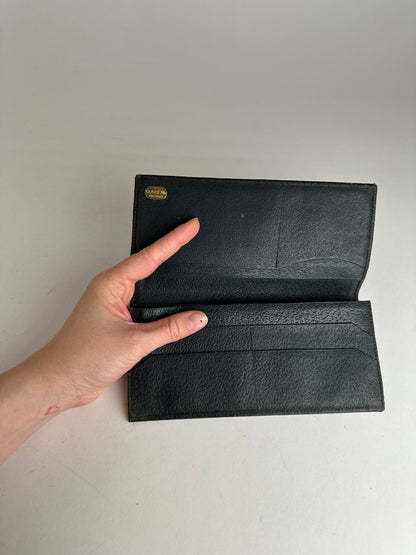 Vintage Gucci Ophidia Monogram Leather ID Holder Card Holder Grey Brown