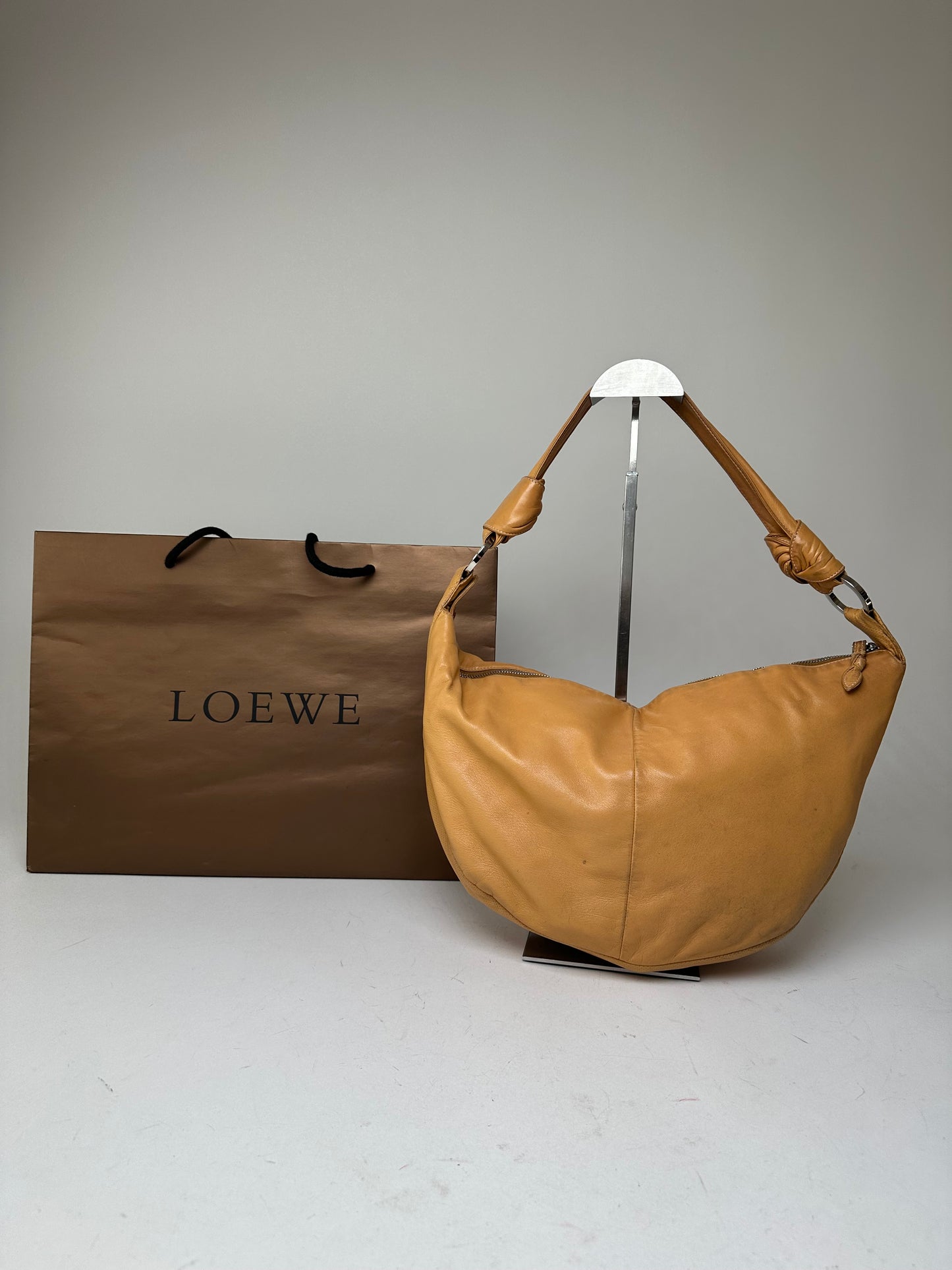 Vintage LOEWE Hobo Bag Leather Camel