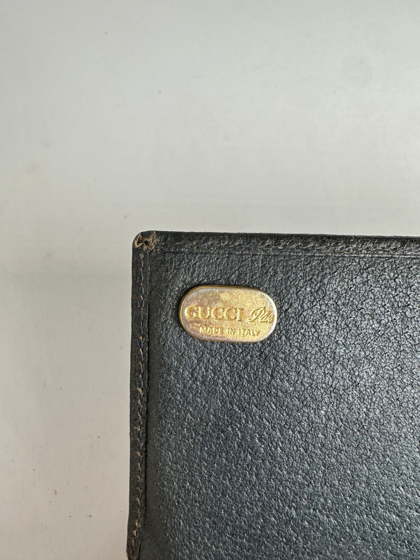 Vintage Gucci Ophidia Monogram Leather ID Holder Card Holder Grey Brown