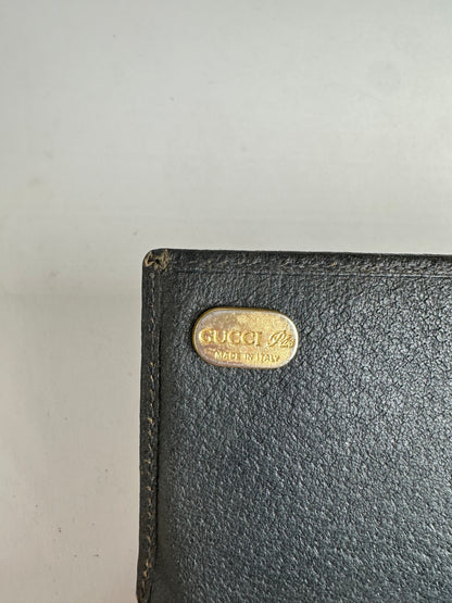 Vintage Gucci Ophidia Monogram Leather ID Holder Card Holder Grey Brown