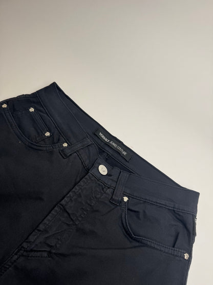 Vintage Versace Cotton Pants Black M