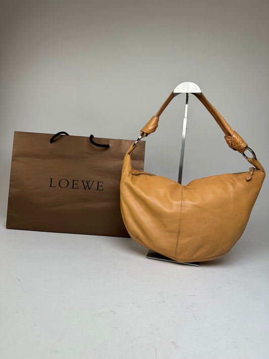 Vintage LOEWE Hobo Bag Leather Camel