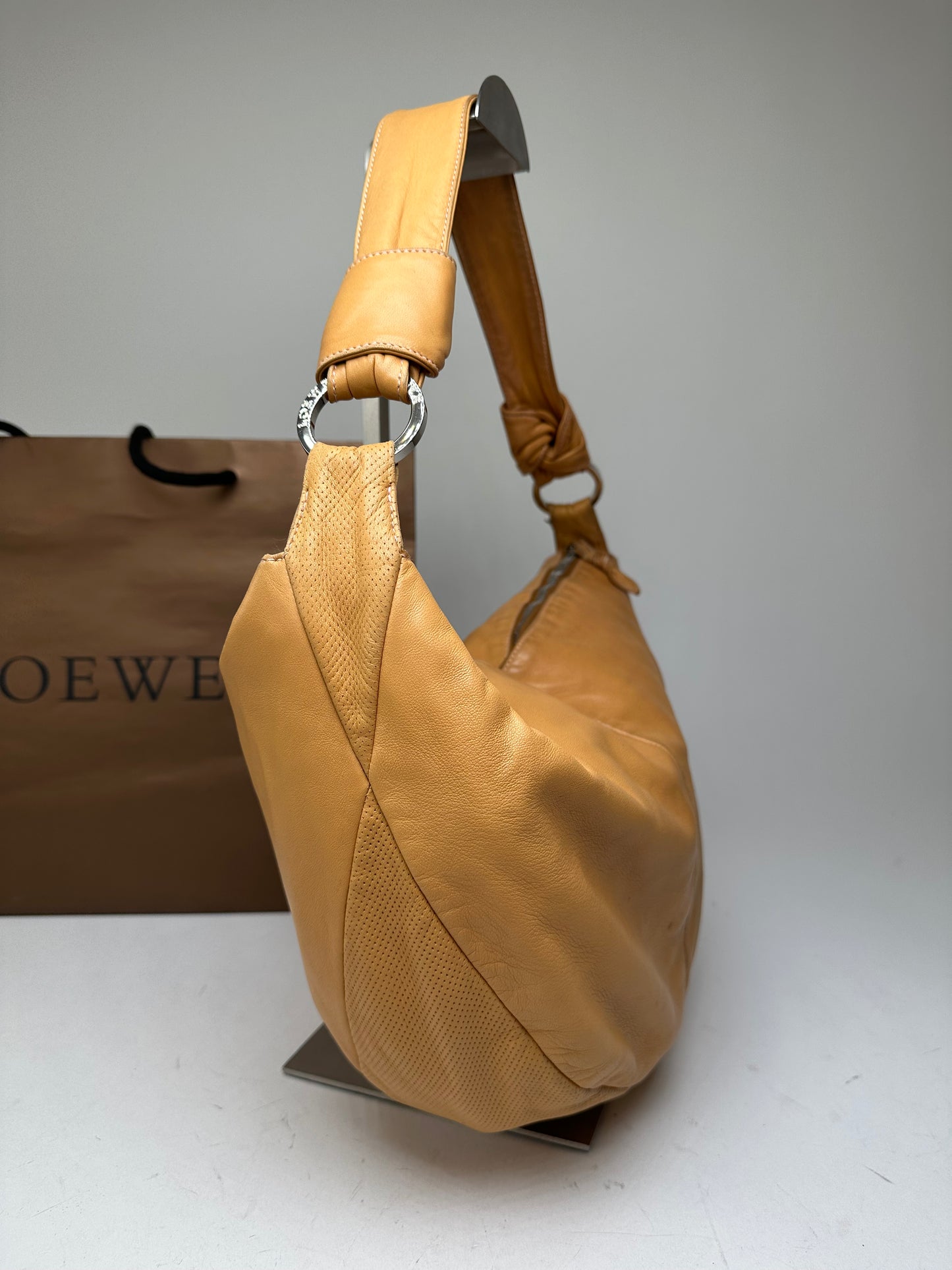 Vintage LOEWE Hobo Bag Leather Camel