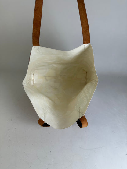 Vintage Marni Coated Canvas Tote Red Blue Green White