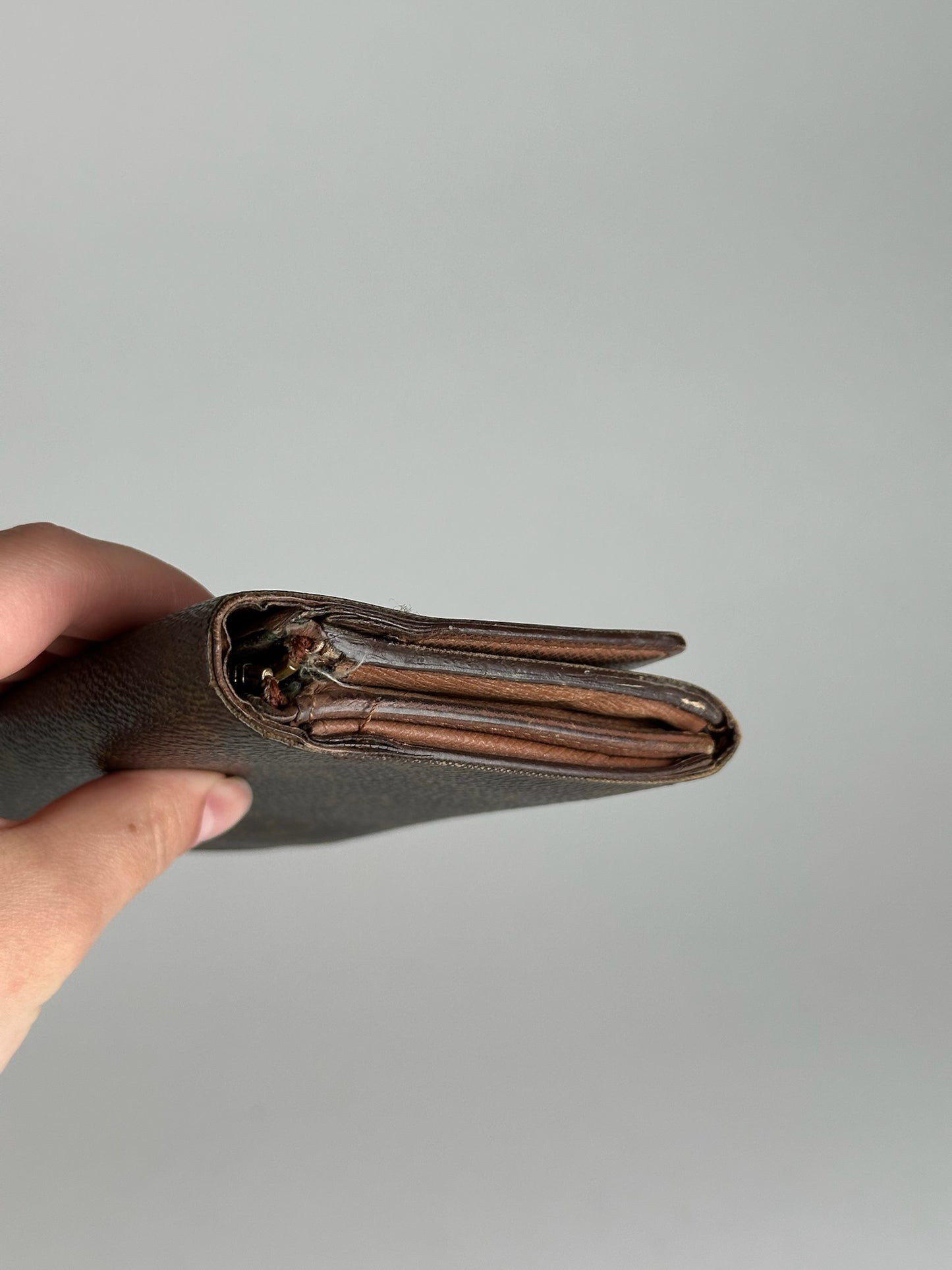 Vintage Louis Vuitton Leather monogram Wallet brown