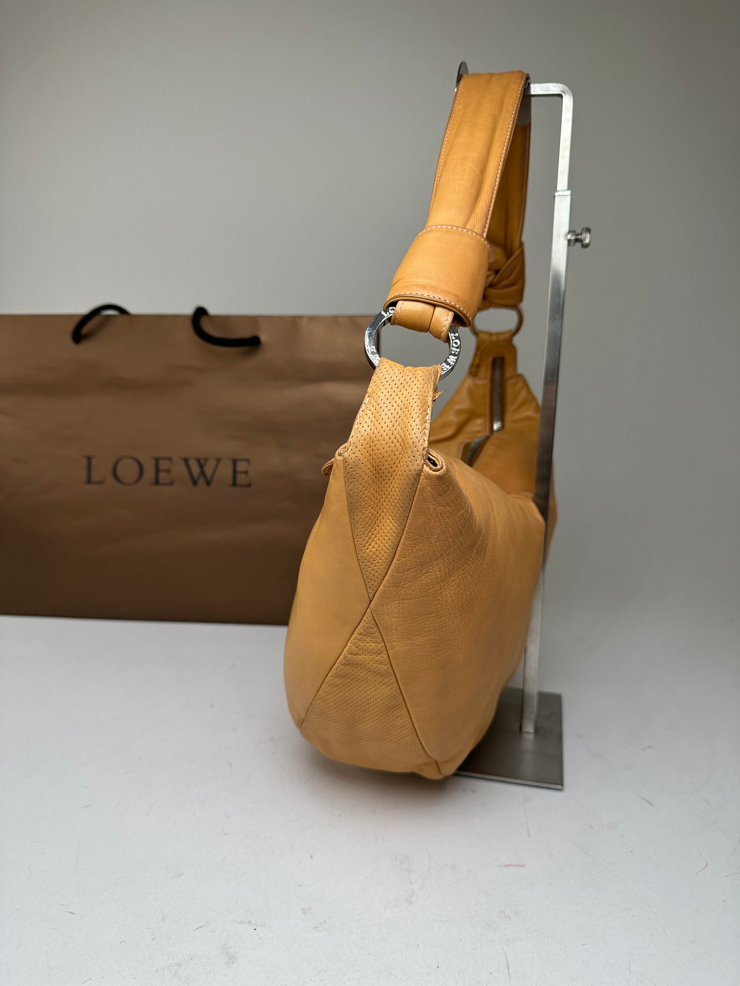 Vintage LOEWE Hobo Bag Leather Camel