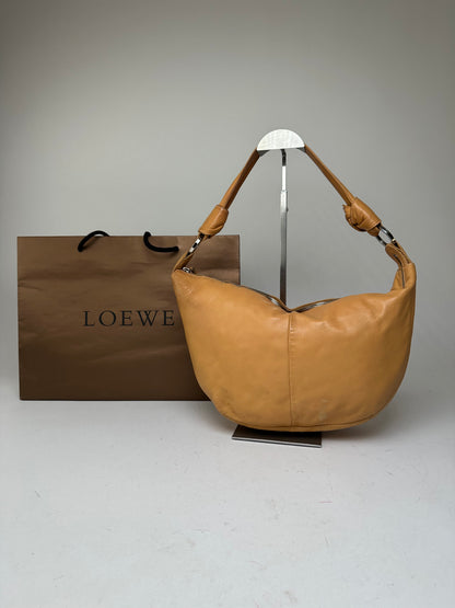 Vintage LOEWE Hobo Bag Leather Camel