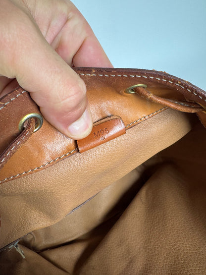 Sac Céline vintage en cuir monogrammé SAC Seau marron