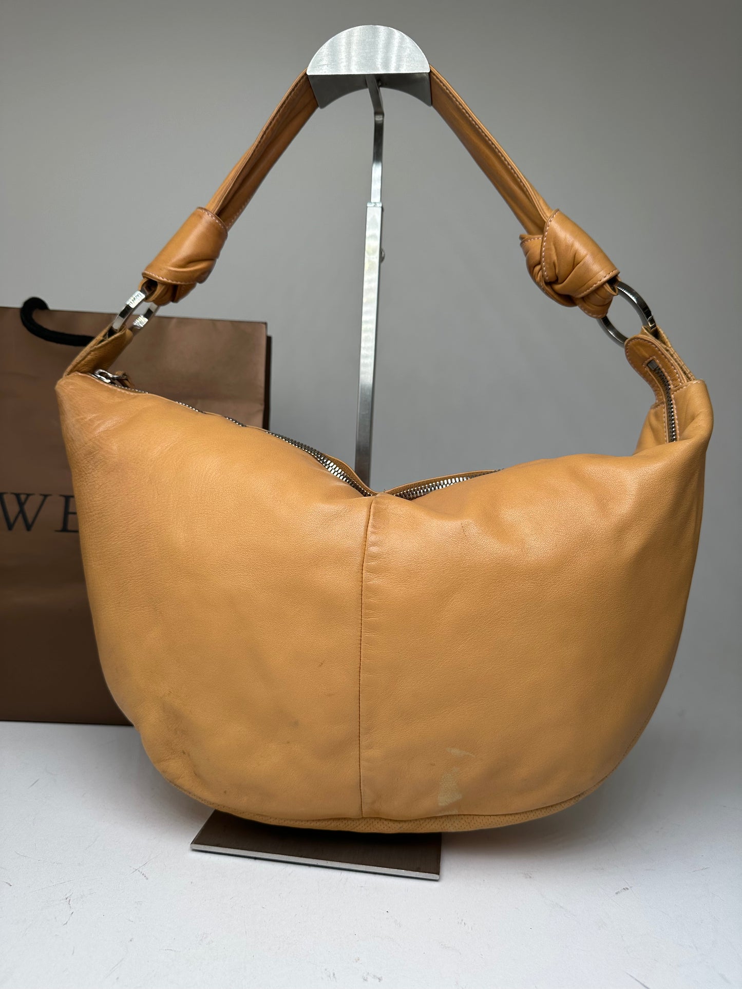 Vintage LOEWE Hobo Bag Leather Camel